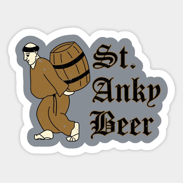 St. Anky Beer Sticker by bobbuel